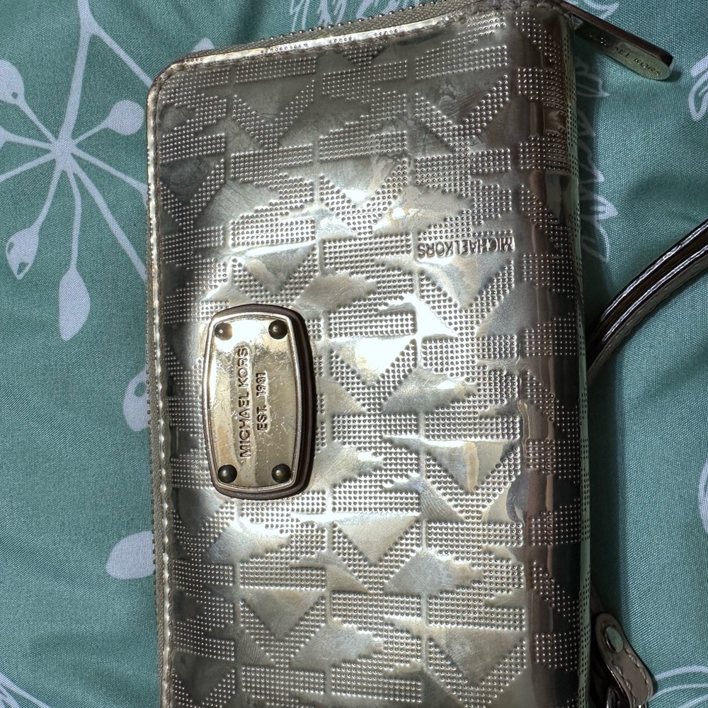 Michael Kors Gold Zip-Around Wallet